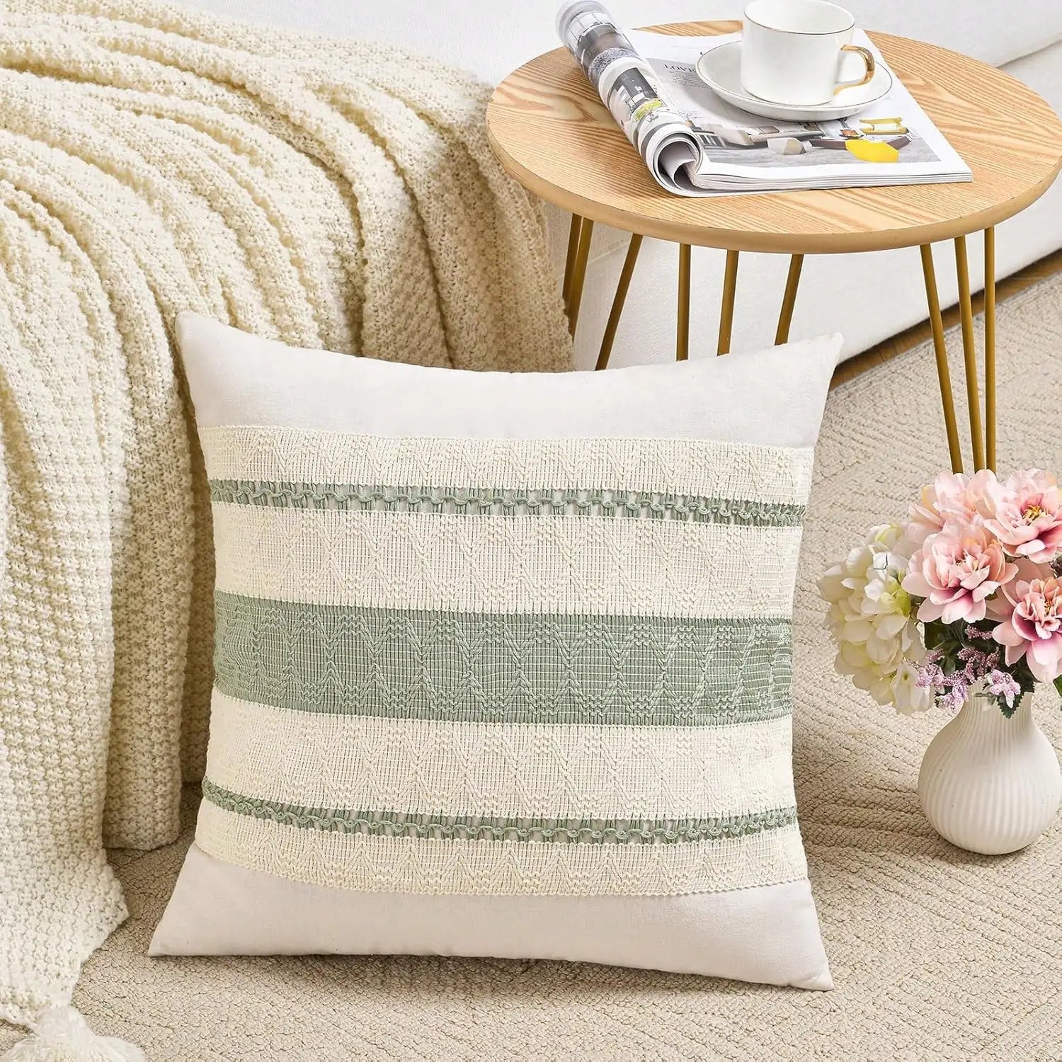 Colour-Block Cushion Cover