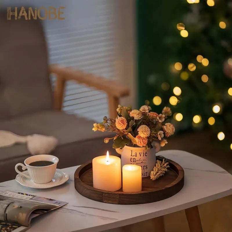 Wood Candle Tray