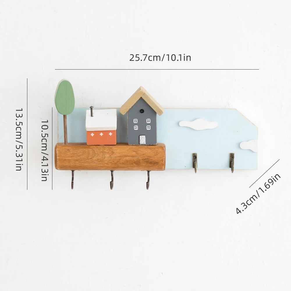 Wall Shelf & Key Hooks