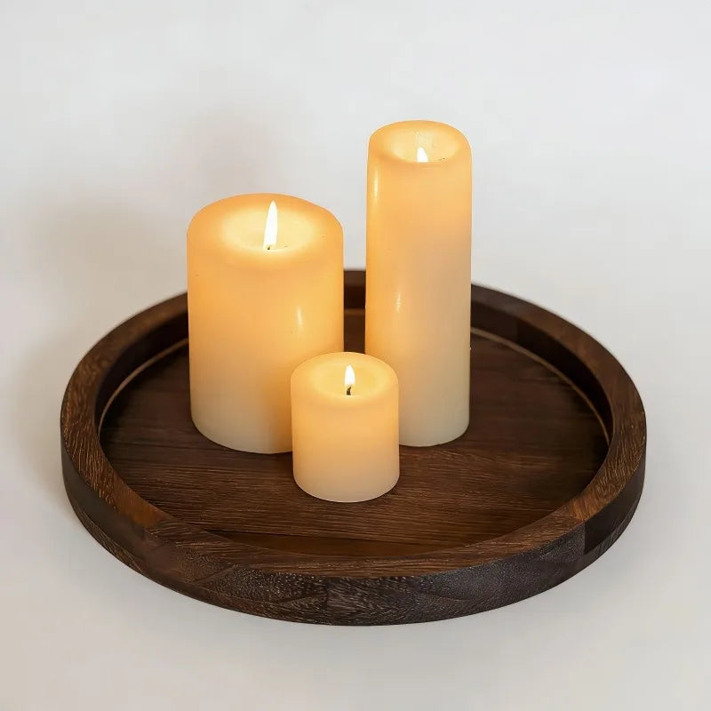 Wood Candle Tray