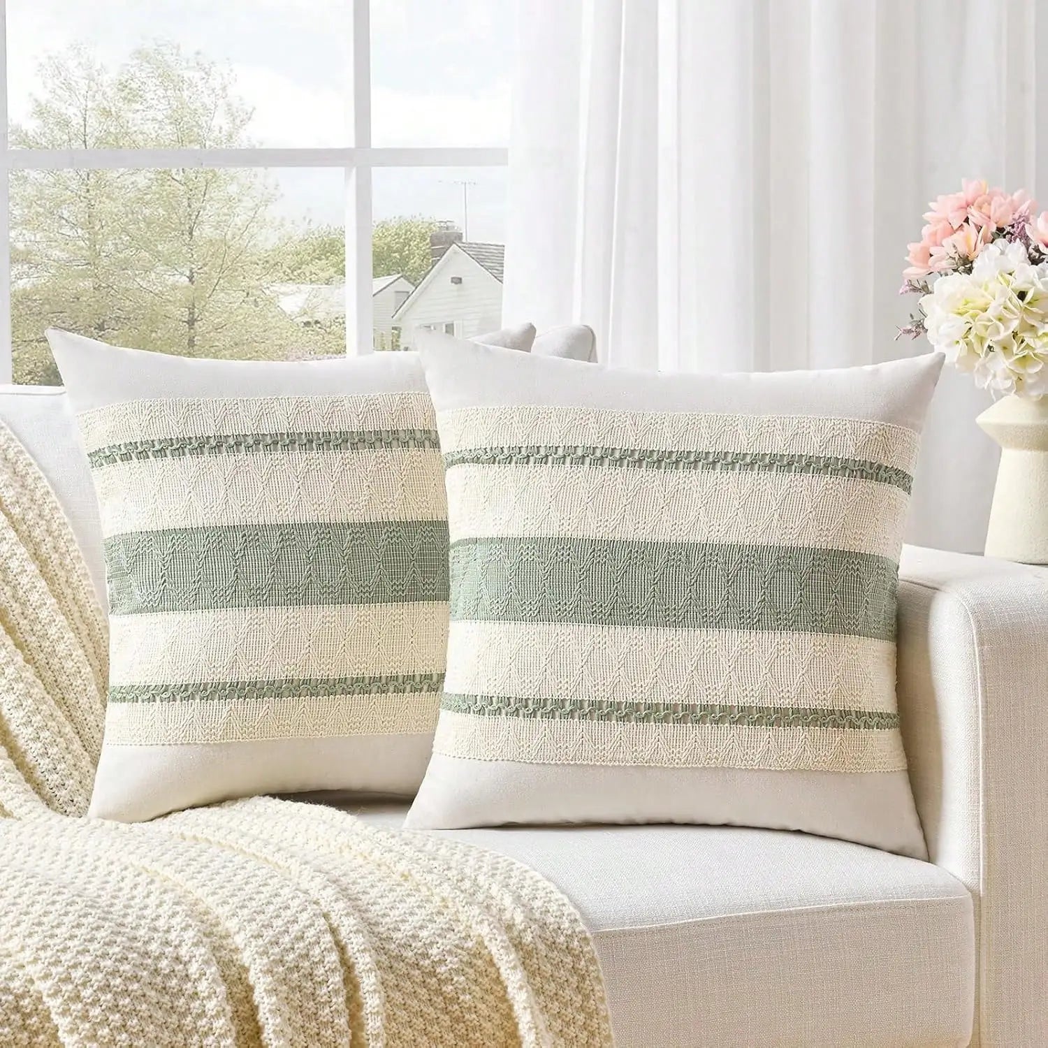 Colour-Block Cushion Cover