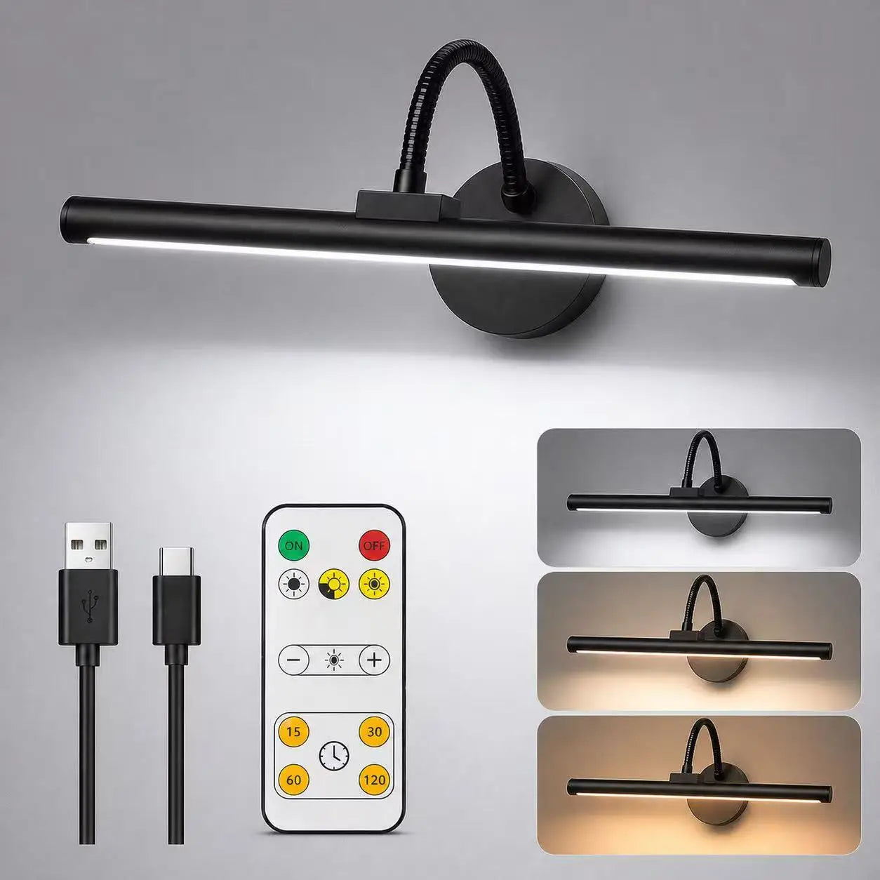Museum Picture Light — Noir