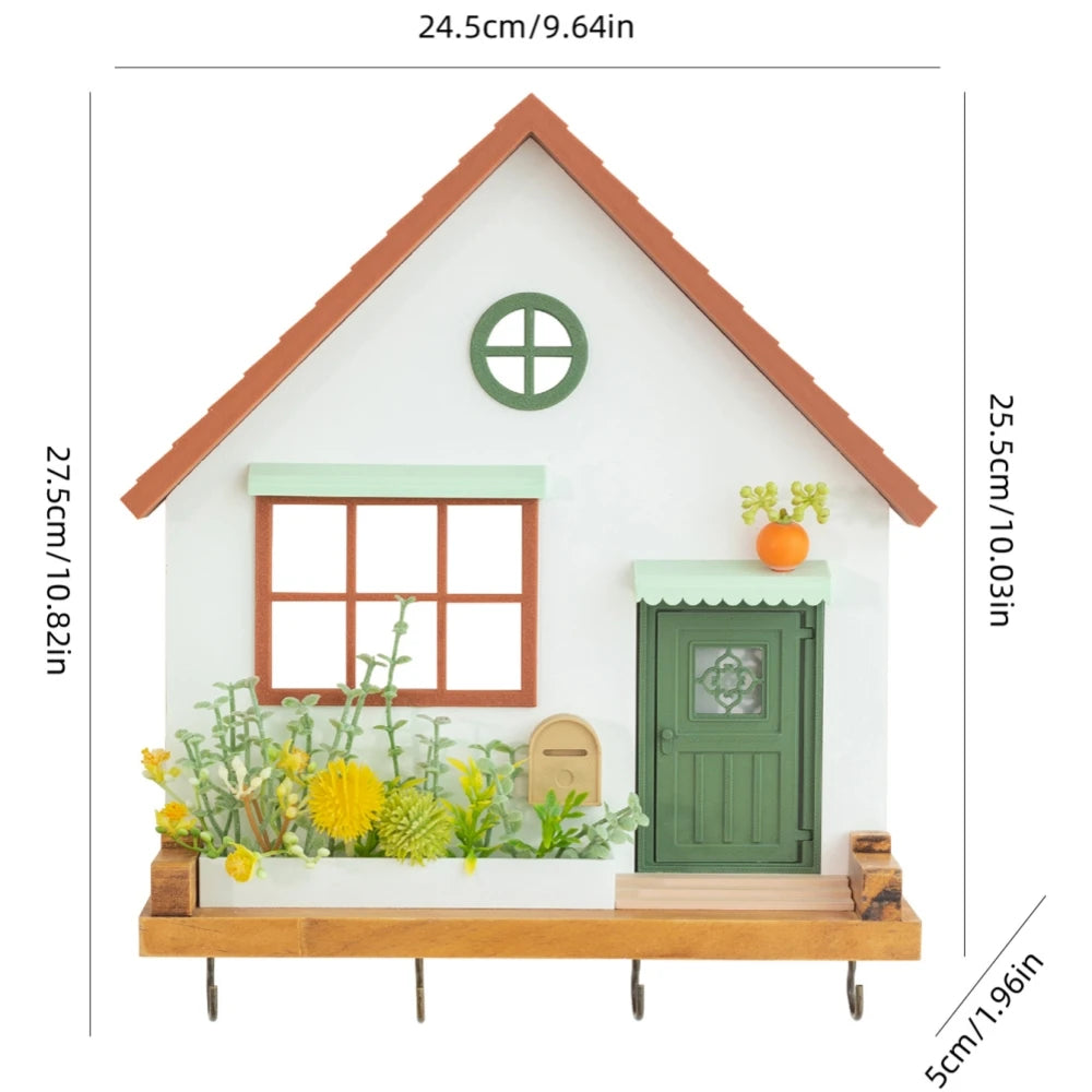 Wall Shelf & Key Hooks