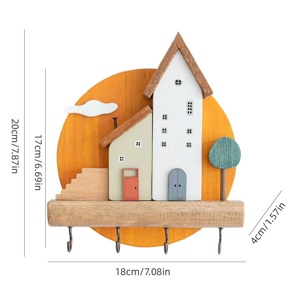 Wall Shelf & Key Hooks