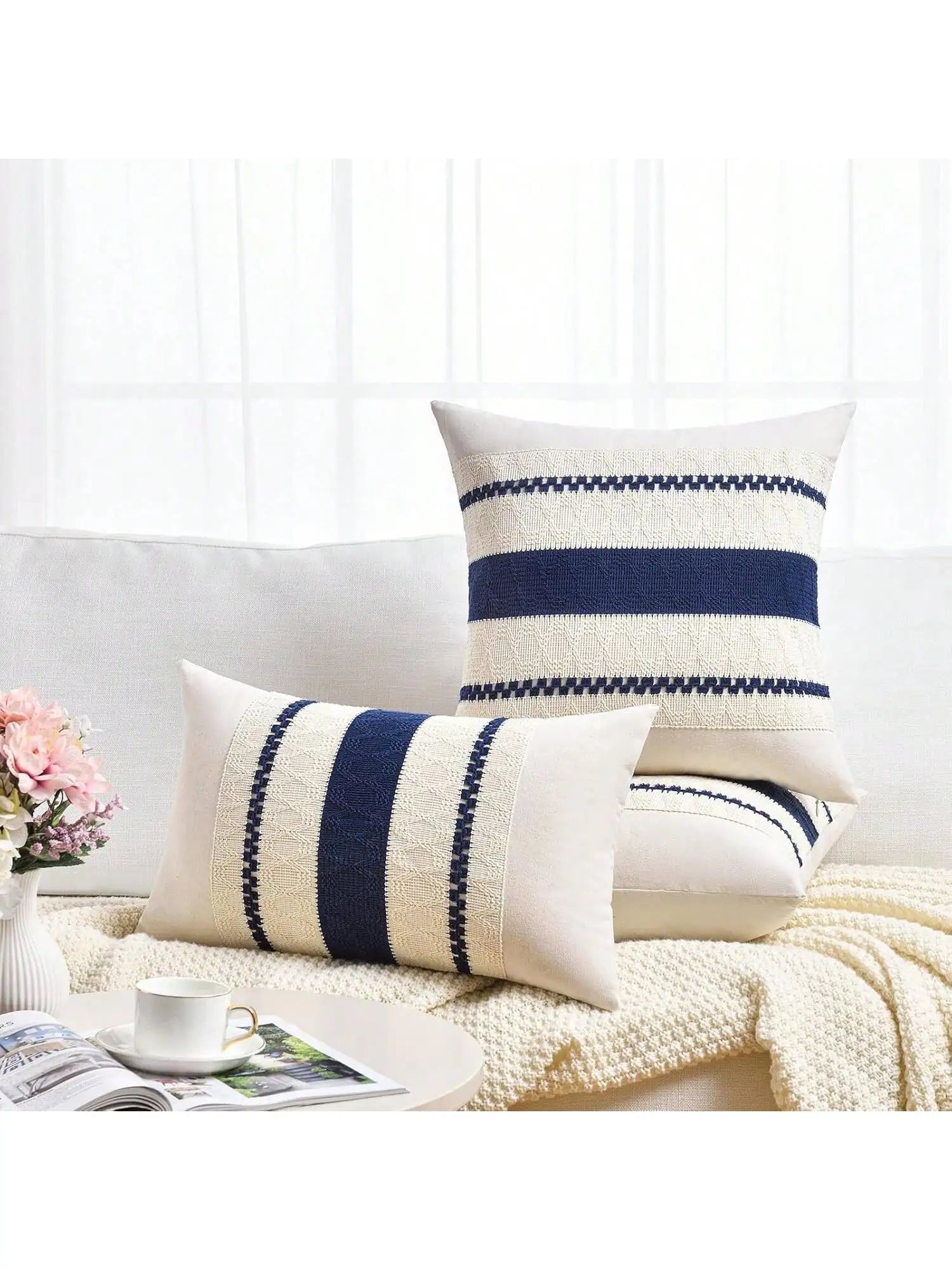 Colour-Block Cushion Cover