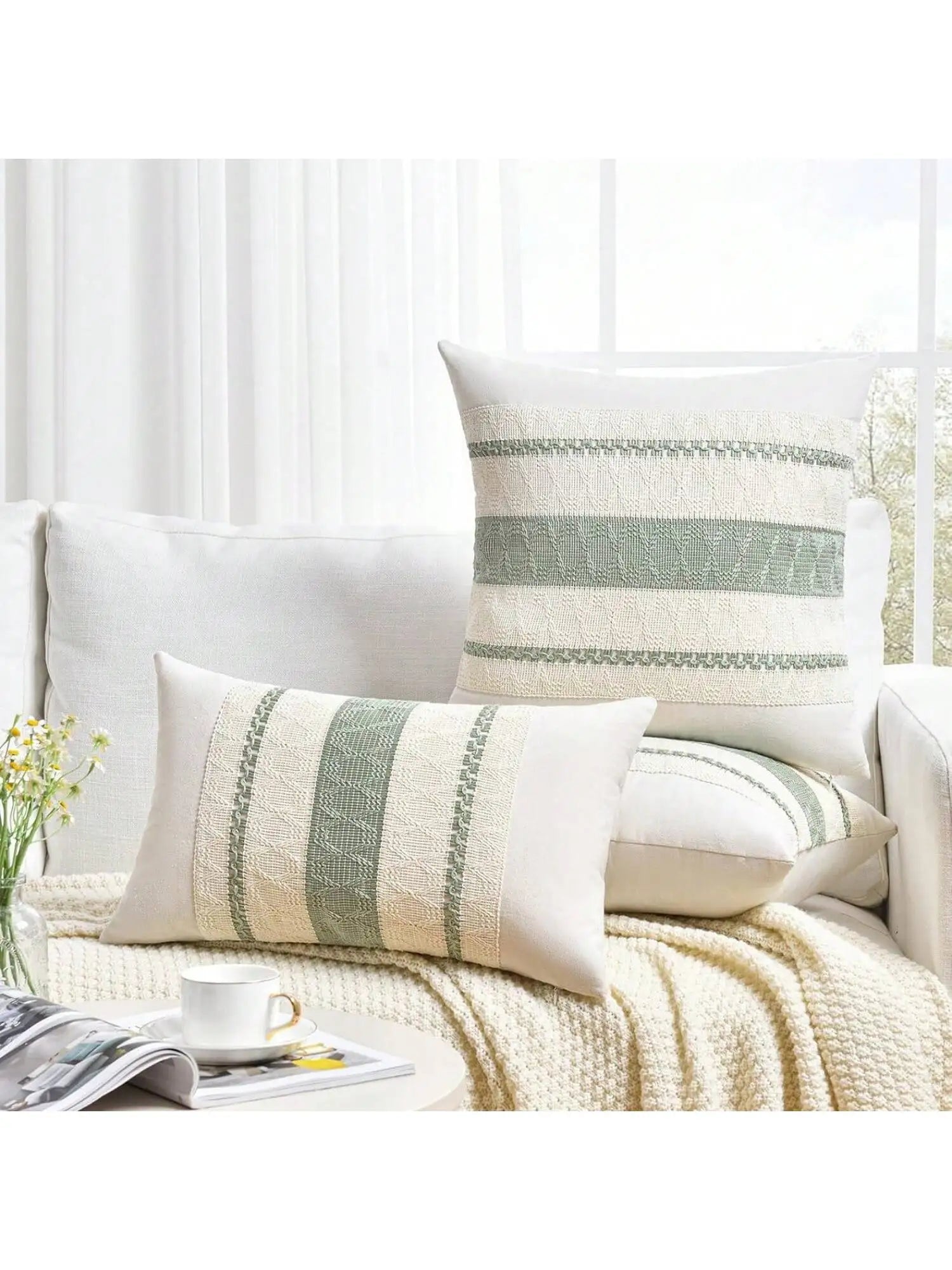 Colour-Block Cushion Cover
