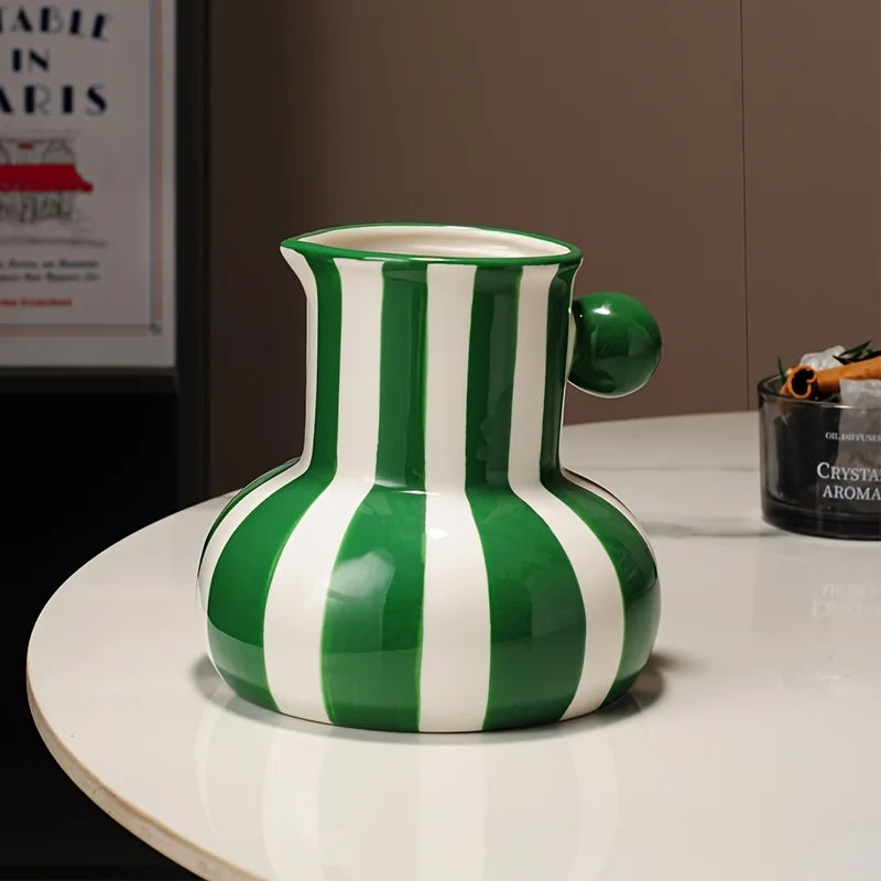 Striped Ceramic Vase