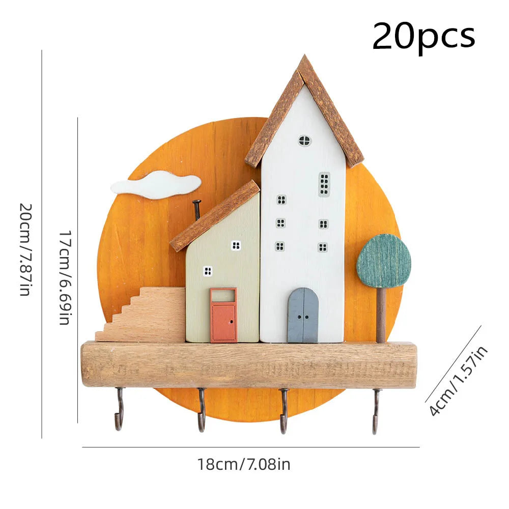 Wall Shelf & Key Hooks