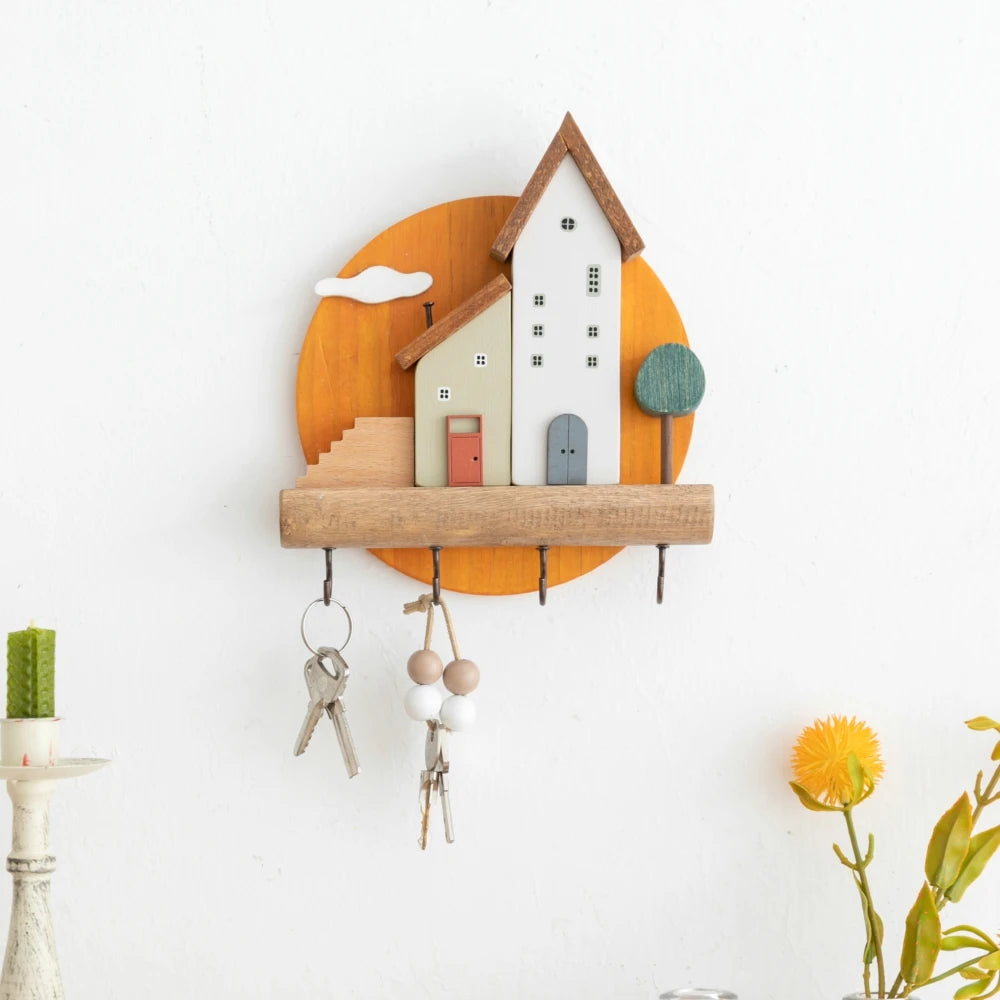 Wall Shelf & Key Hooks
