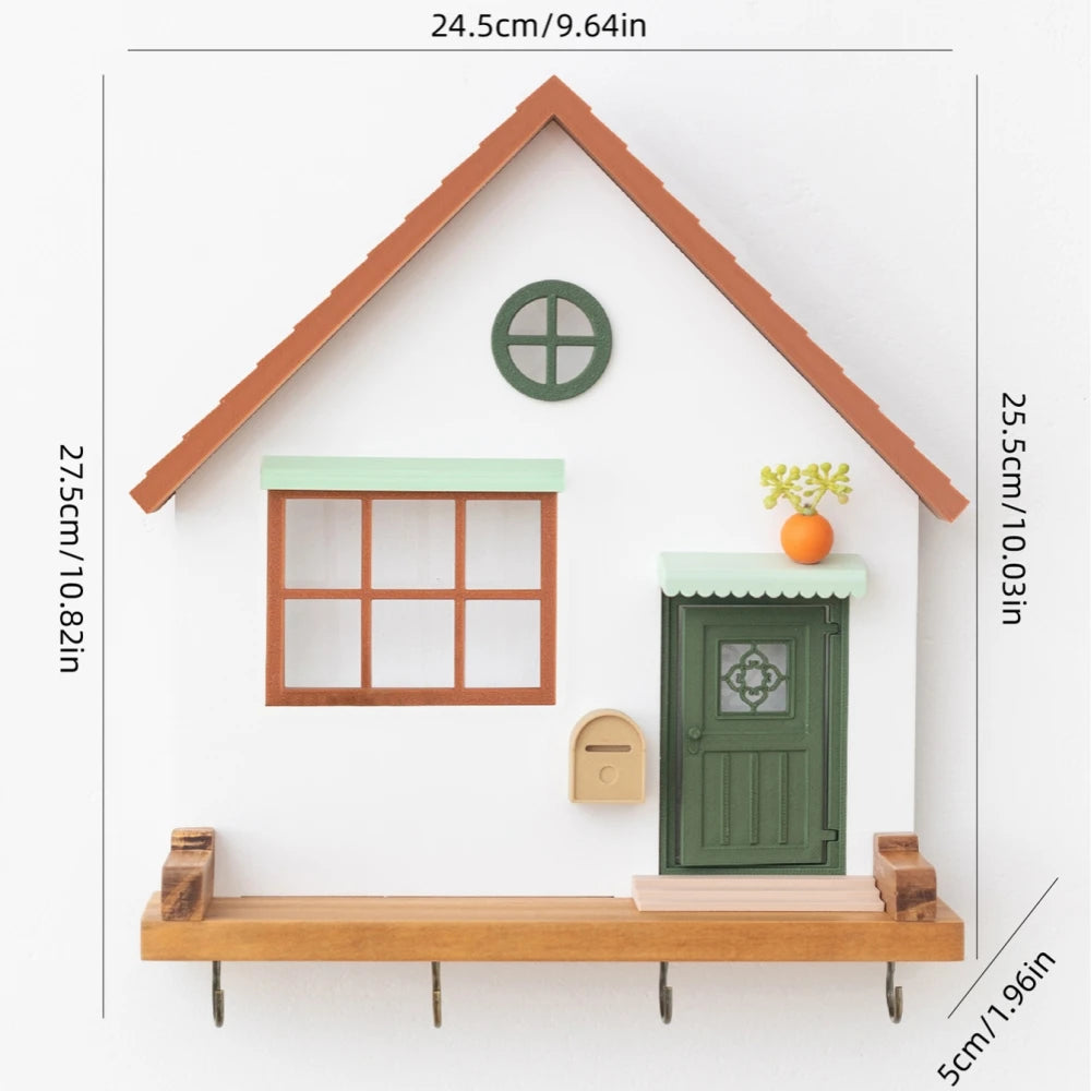 Wall Shelf & Key Hooks