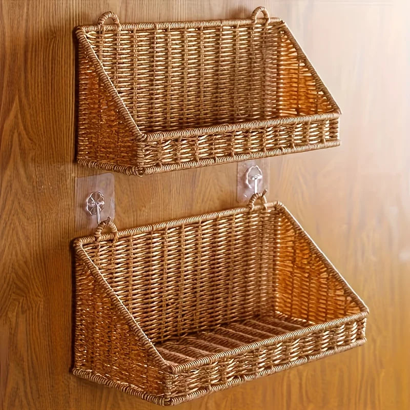 Wall Rattan Basket