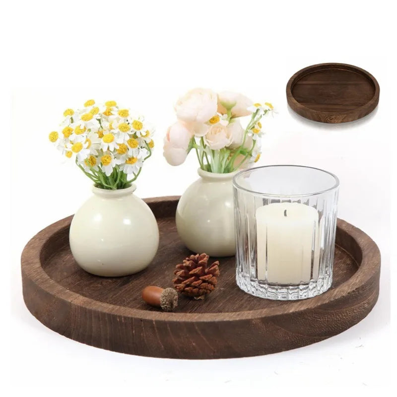 Round Wood Tray