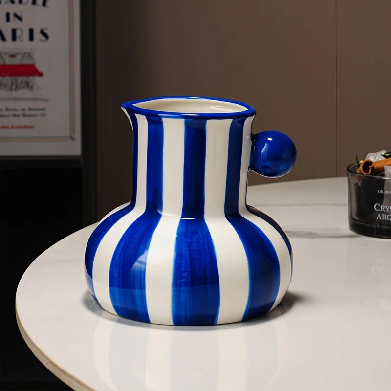 Striped Ceramic Vase