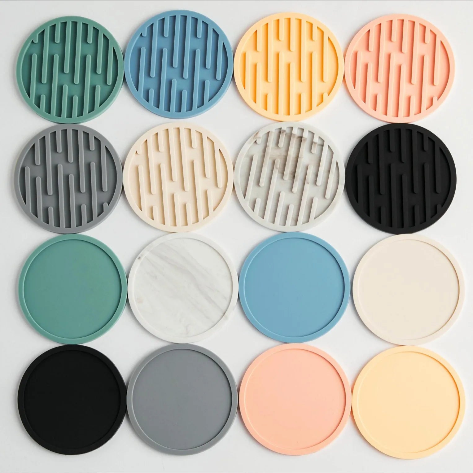Silicone Colour Coasters (Set of 6)