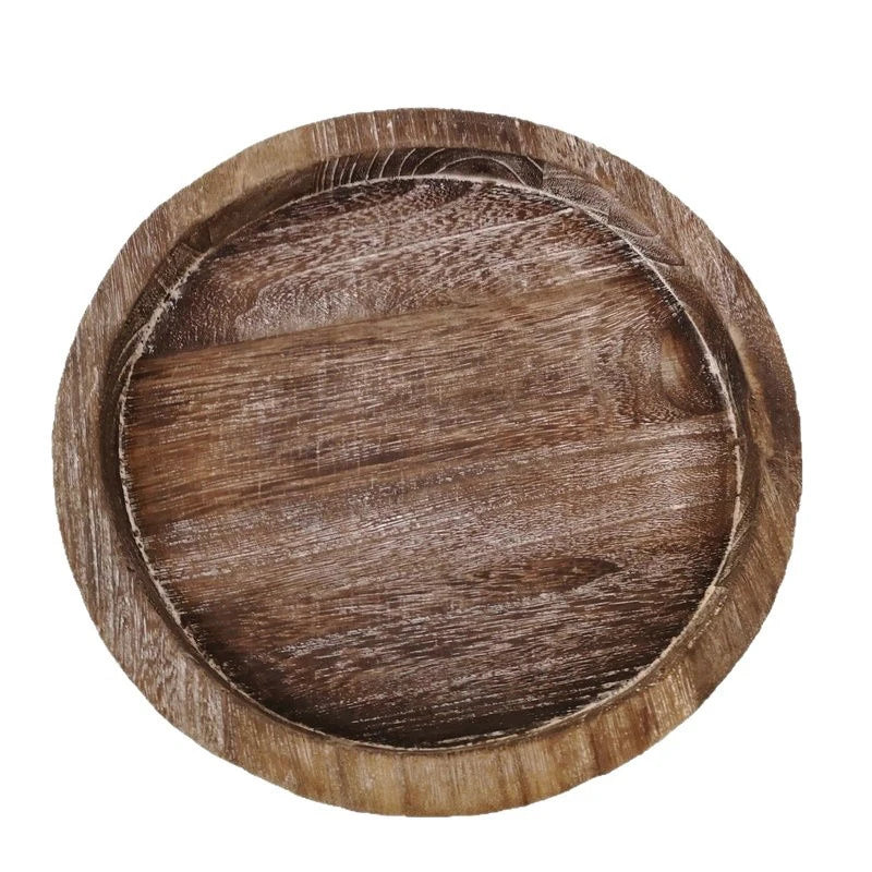 Round Wood Tray