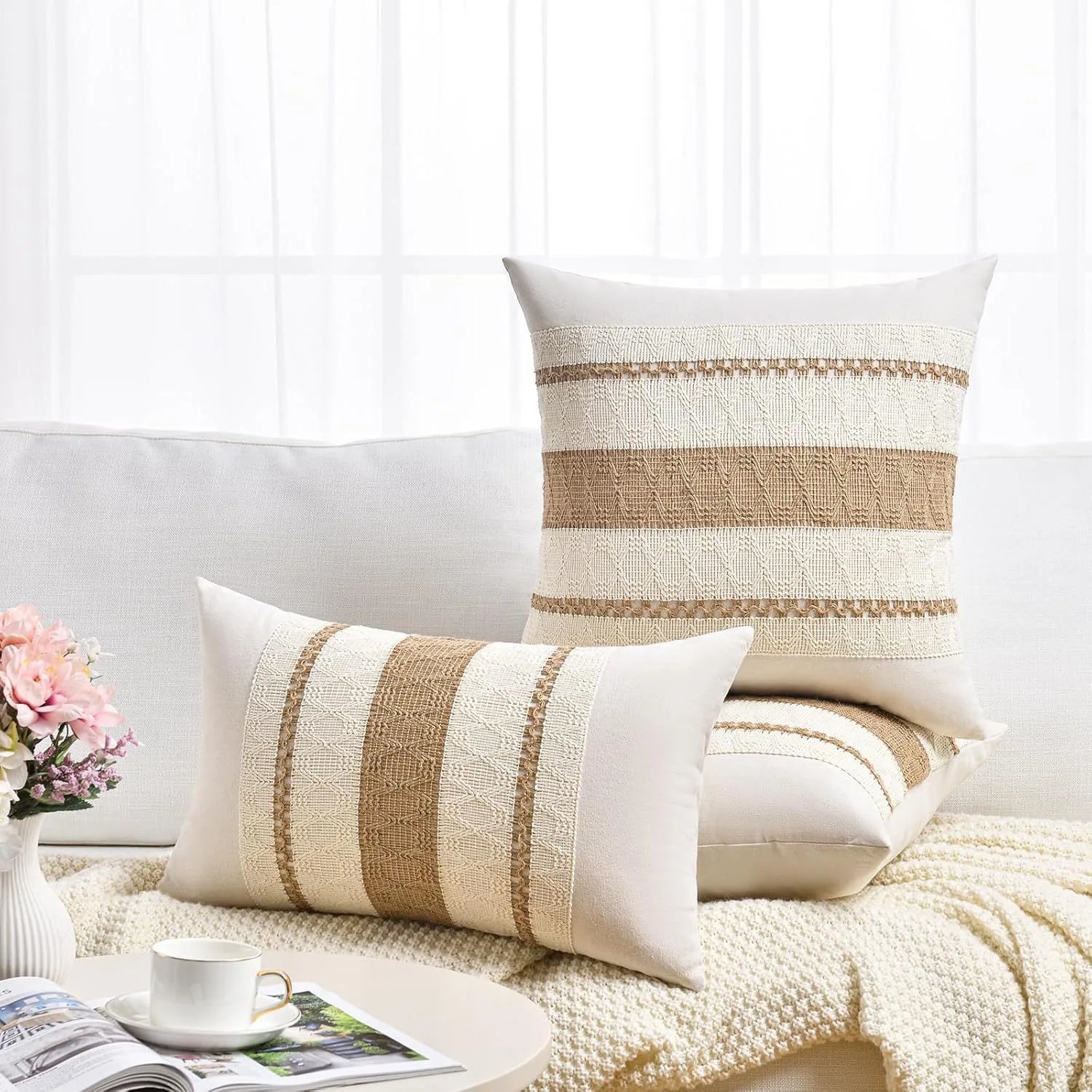 Colour-Block Cushion Cover