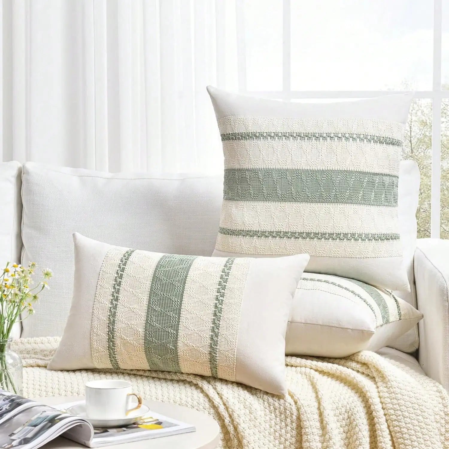 Colour-Block Cushion Cover