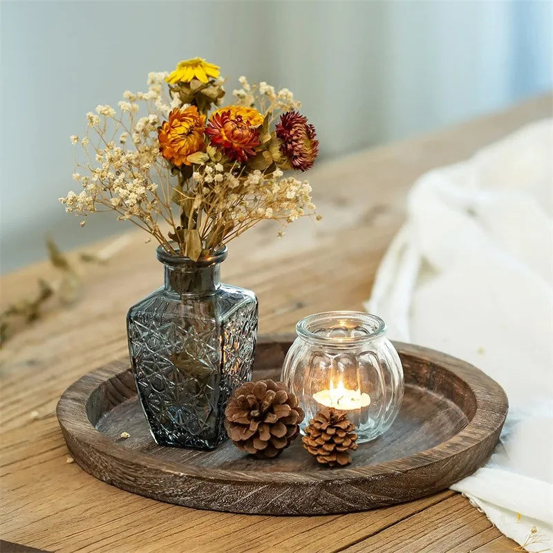 Round Wood Tray