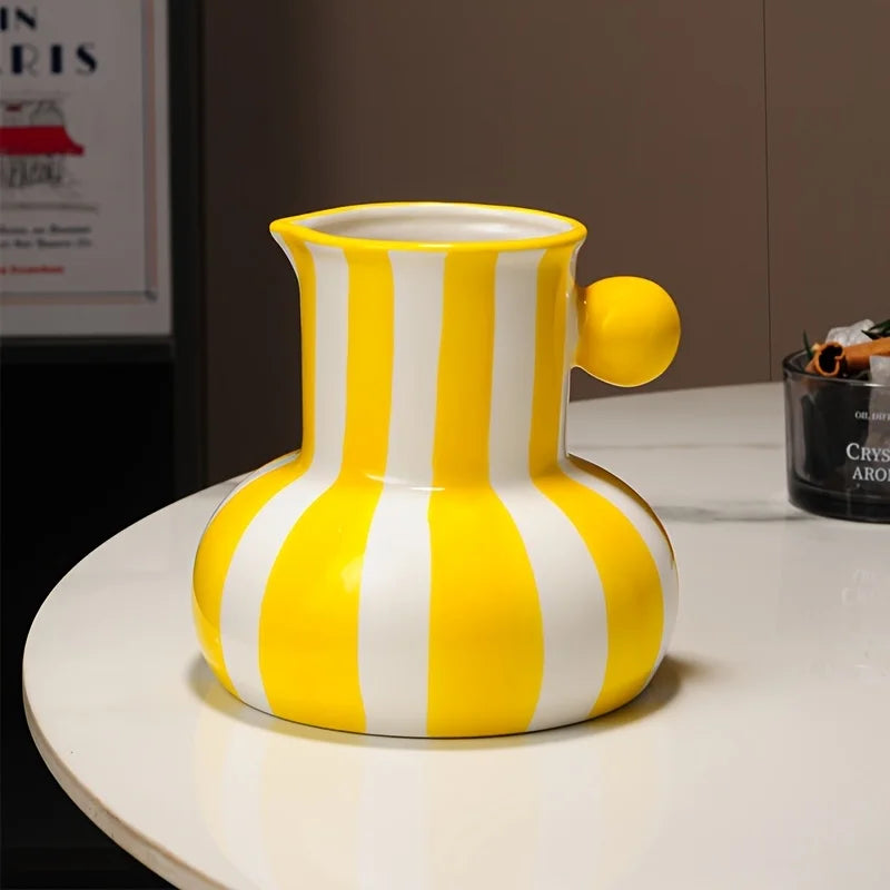 Striped Ceramic Vase