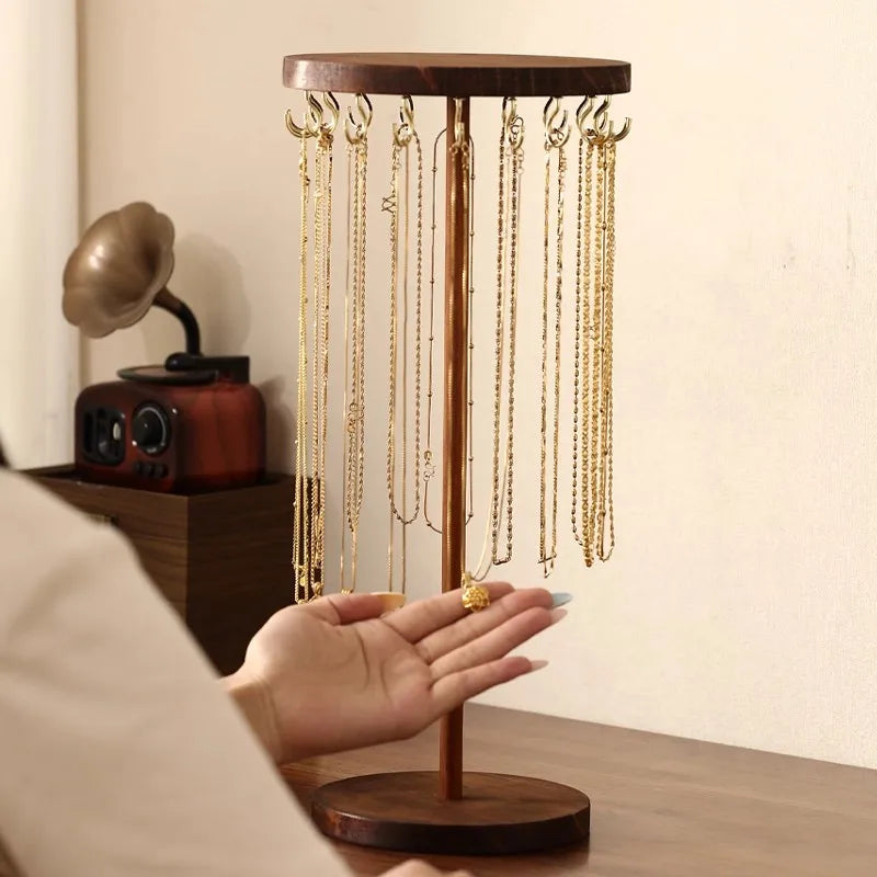 Wood Jewelry Rack
