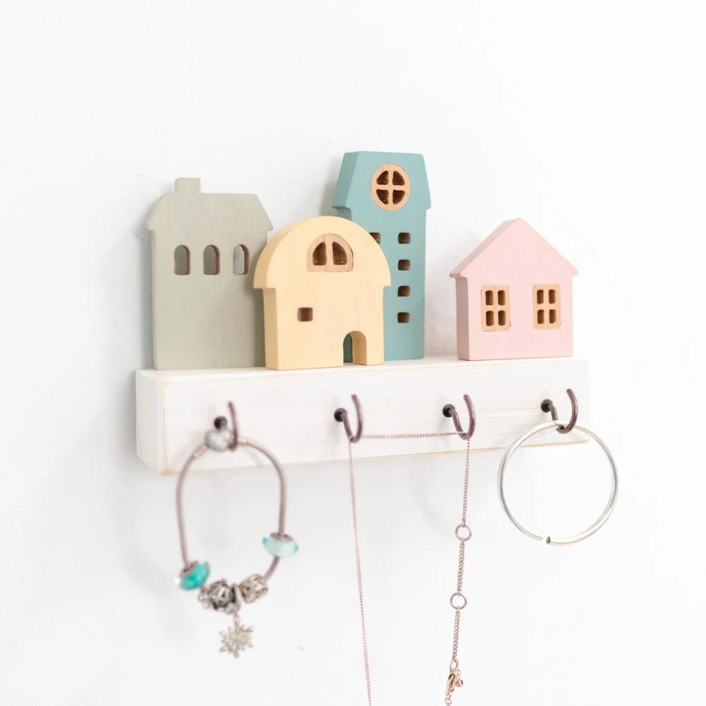 Wall Shelf & Key Hooks