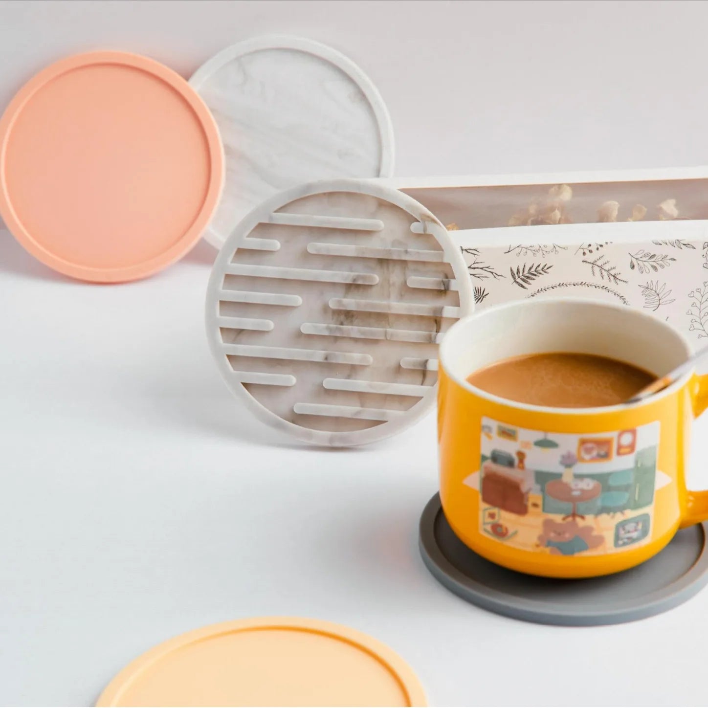 Silicone Colour Coasters (Set of 6)