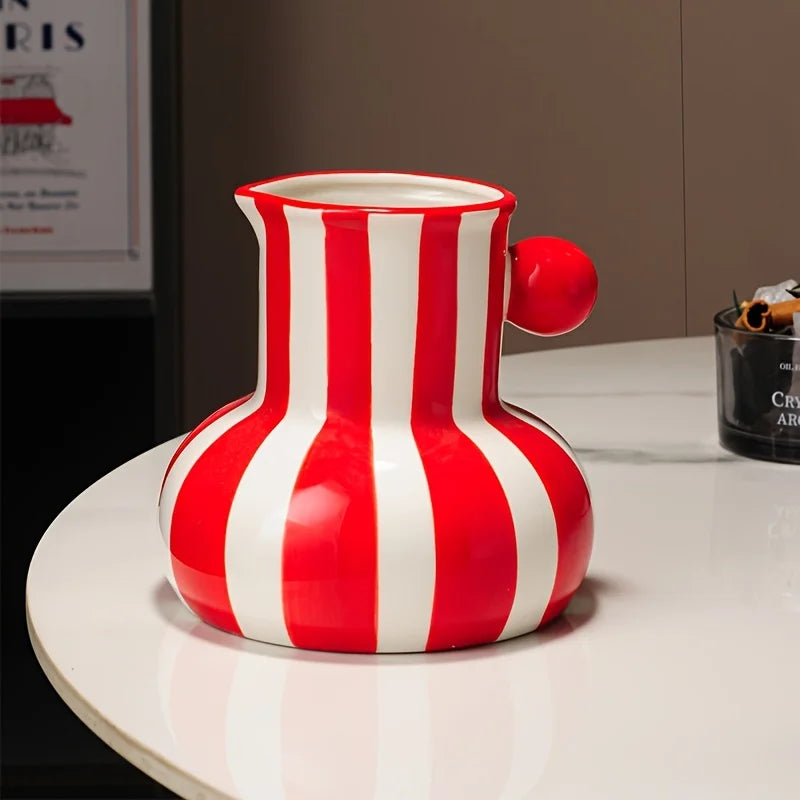 Striped Ceramic Vase