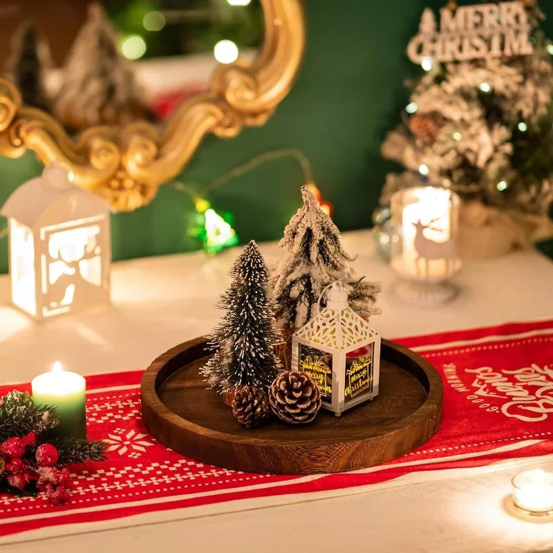 Wood Candle Tray