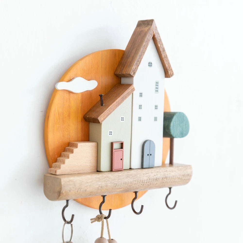 Wall Shelf & Key Hooks